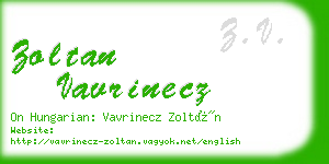 zoltan vavrinecz business card